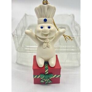 Vintage Y2K Pillsbury Doughboy Christmas Ornament 2000 TPC Figurine Ornament NEW